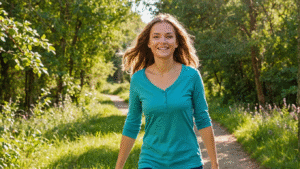 People enjoying a brisk walk for weight loss in a scenic park setting